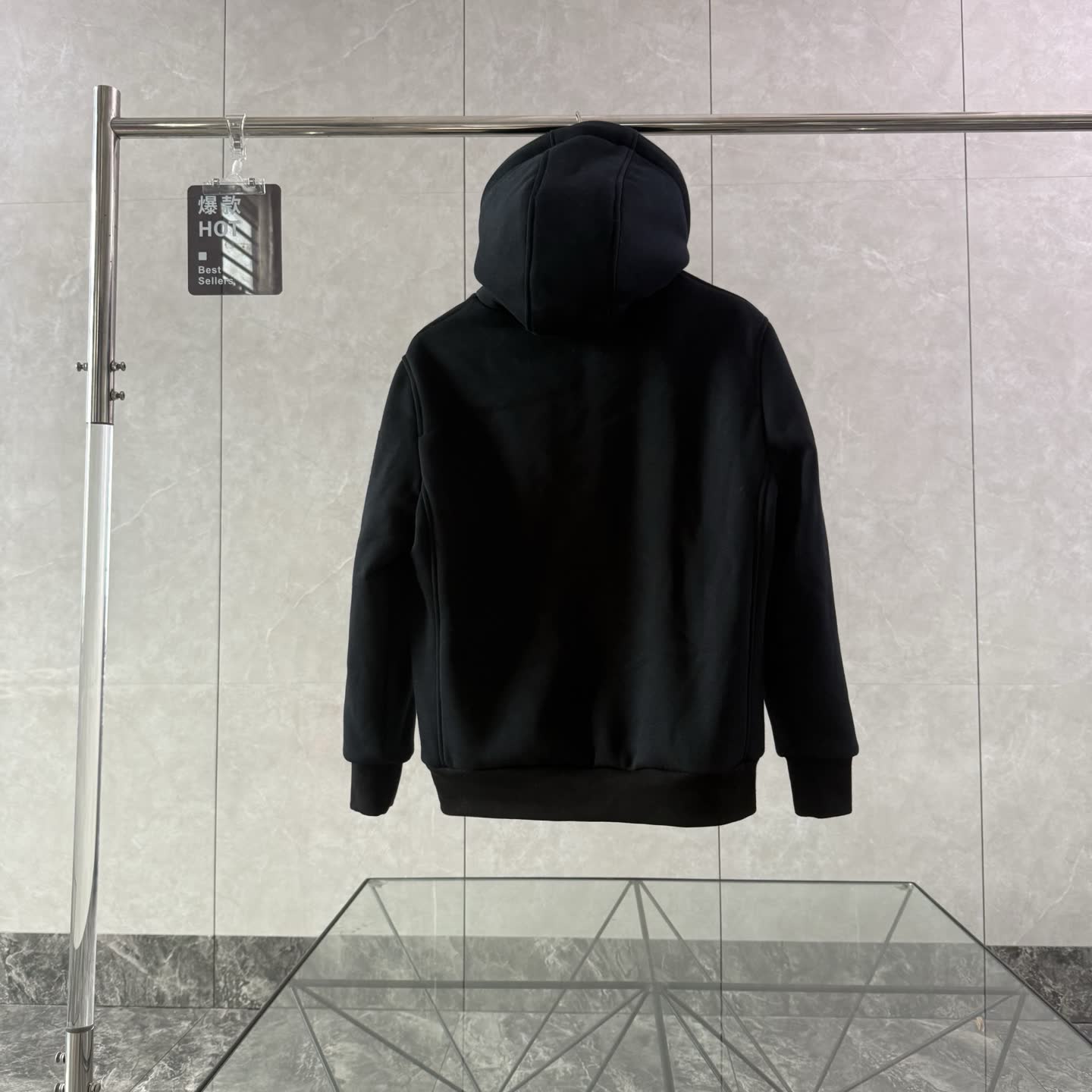 Moose Knuckles Shearling-Lined Zip Hoodie Moose Knuckles Shearling-Lined Zip Hoodie